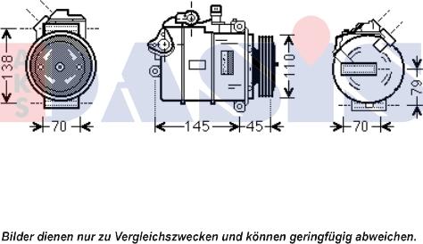 AKS Dasis 851905N - Compressor, air conditioning autospares.lv