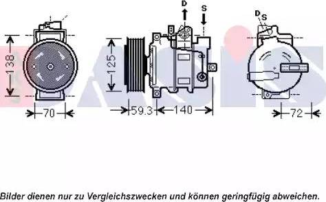 AKS Dasis 851902N - Compressor, air conditioning autospares.lv