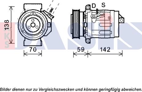 AKS Dasis 851917N - Compressor, air conditioning autospares.lv