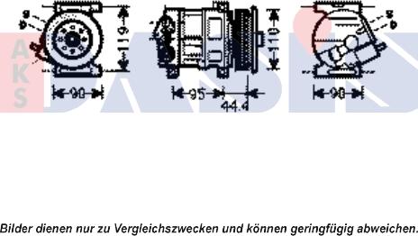 AKS Dasis 851938N - Compressor, air conditioning autospares.lv