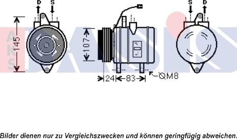 AKS Dasis 851932N - Compressor, air conditioning autospares.lv