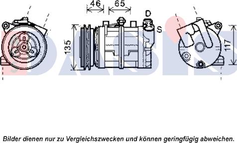 AKS Dasis 851923N - Compressor, air conditioning autospares.lv