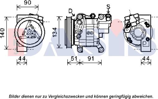 AKS Dasis 851927N - Compressor, air conditioning autospares.lv
