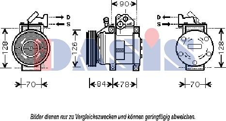 AKS Dasis 851401N - Compressor, air conditioning autospares.lv