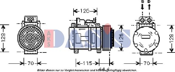 AKS Dasis 851403N - Compressor, air conditioning autospares.lv