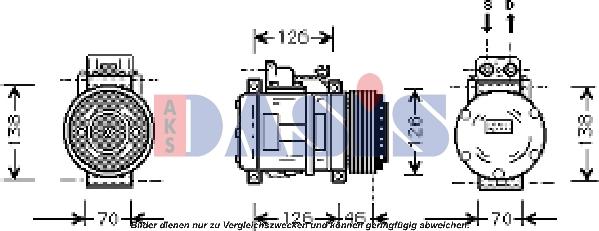 AKS Dasis 851402N - Compressor, air conditioning autospares.lv