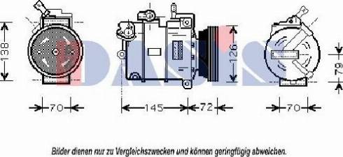 AKS Dasis 851407T - Compressor, air conditioning autospares.lv