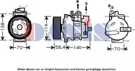 AKS Dasis 851549N - Compressor, air conditioning autospares.lv