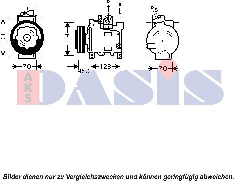 AKS Dasis 851552N - Compressor, air conditioning autospares.lv