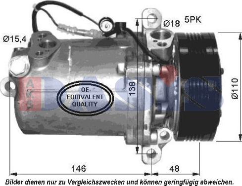 AKS Dasis 851535N - Compressor, air conditioning autospares.lv