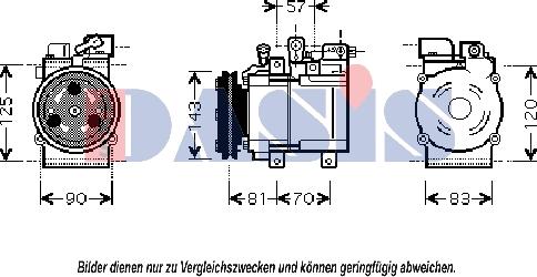 AKS Dasis 851697N - Compressor, air conditioning autospares.lv