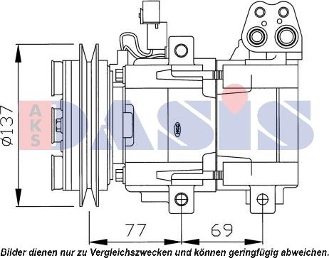 AKS Dasis 851641N - Compressor, air conditioning autospares.lv
