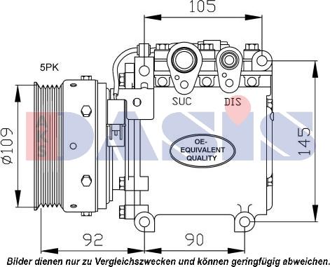 AKS Dasis 851647N - Compressor, air conditioning autospares.lv