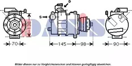 AKS Dasis 851659N - Compressor, air conditioning autospares.lv