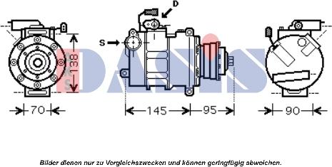 AKS Dasis 851661N - Compressor, air conditioning autospares.lv