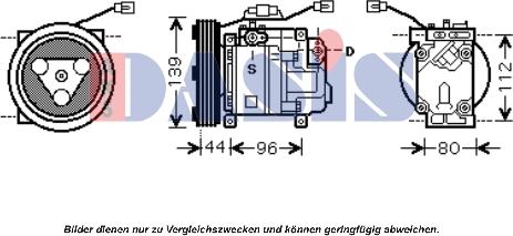 AKS Dasis 851668N - Compressor, air conditioning autospares.lv