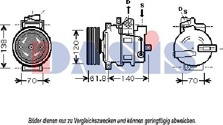 AKS Dasis 851663N - Compressor, air conditioning autospares.lv