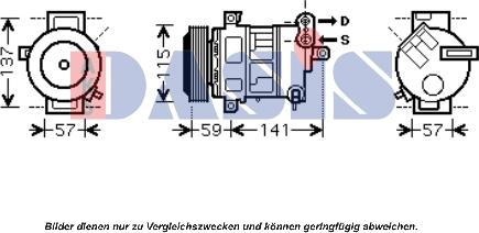 AKS Dasis 851606N - Compressor, air conditioning autospares.lv