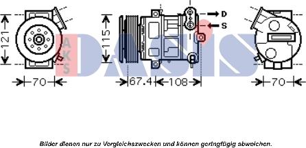 AKS Dasis 851603N - Compressor, air conditioning autospares.lv