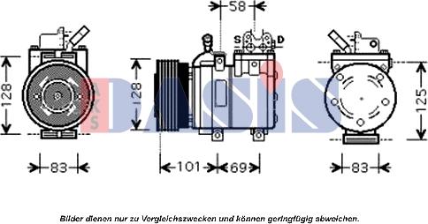 AKS Dasis 851616N - Compressor, air conditioning autospares.lv