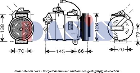 AKS Dasis 851684N - Compressor, air conditioning autospares.lv