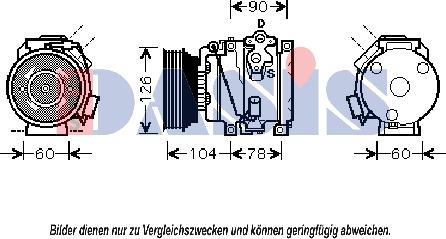 AKS Dasis 851629N - Compressor, air conditioning autospares.lv