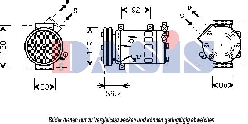 AKS Dasis 851679N - Compressor, air conditioning autospares.lv