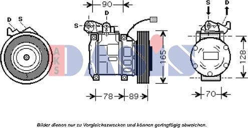 AKS Dasis 851674N - Compressor, air conditioning autospares.lv
