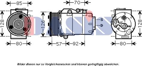 AKS Dasis 851678N - Compressor, air conditioning autospares.lv