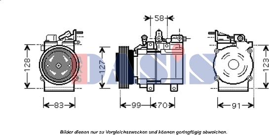 AKS Dasis 851672N - Compressor, air conditioning autospares.lv