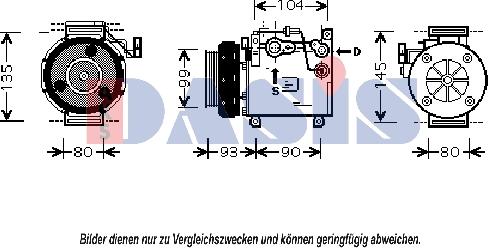 AKS Dasis 851064N - Compressor, air conditioning autospares.lv