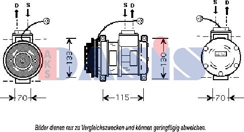 AKS Dasis 851001N - Compressor, air conditioning autospares.lv