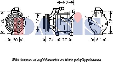 AKS Dasis 851002N - Compressor, air conditioning autospares.lv