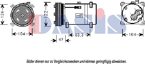 AKS Dasis 851035N - Compressor, air conditioning autospares.lv