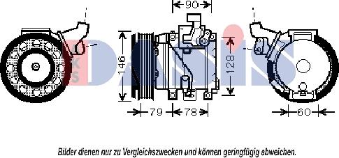 AKS Dasis 851037N - Compressor, air conditioning autospares.lv