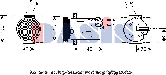 AKS Dasis 851024N - Compressor, air conditioning autospares.lv