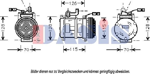 AKS Dasis 851020N - Compressor, air conditioning autospares.lv