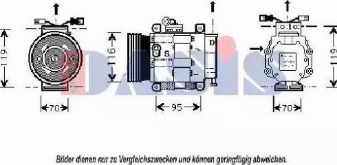 AKS Dasis 851021N - Compressor, air conditioning autospares.lv