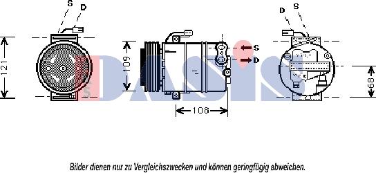 AKS Dasis 851028N - Compressor, air conditioning autospares.lv