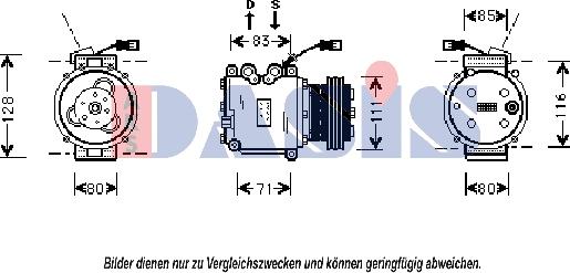 AKS Dasis 851101N - Compressor, air conditioning autospares.lv