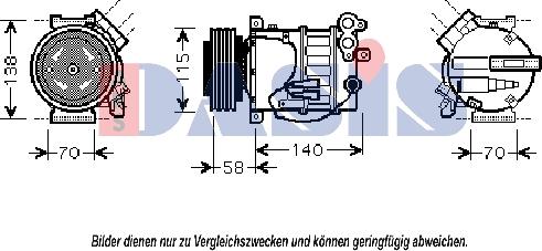 AKS Dasis 851895N - Compressor, air conditioning autospares.lv