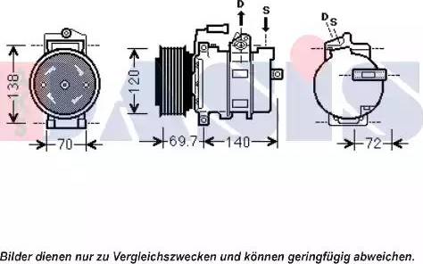 AKS Dasis 851898N - Compressor, air conditioning autospares.lv