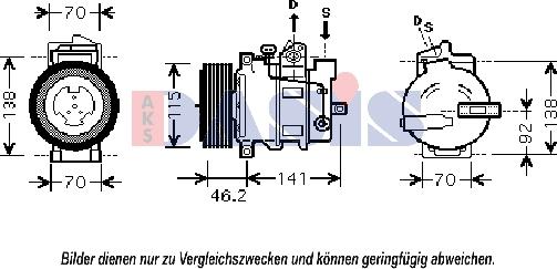 AKS Dasis 851849N - Compressor, air conditioning autospares.lv