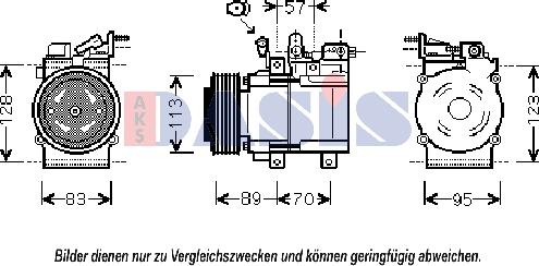 AKS Dasis 851844N - Compressor, air conditioning autospares.lv