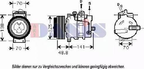 AKS Dasis 851848N - Compressor, air conditioning autospares.lv