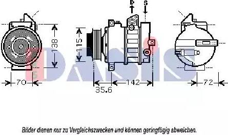 AKS Dasis 851855N - Compressor, air conditioning autospares.lv