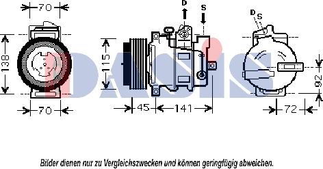 AKS Dasis 851856N - Compressor, air conditioning autospares.lv