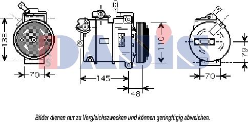 AKS Dasis 851858N - Compressor, air conditioning autospares.lv