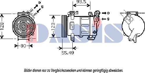 AKS Dasis 851866N - Compressor, air conditioning autospares.lv