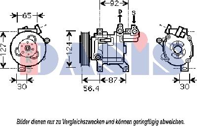 AKS Dasis 851868N - Compressor, air conditioning autospares.lv